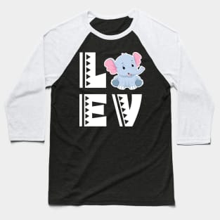 Cute love elephant t shirt funny elephant lover gifts for kids Baseball T-Shirt